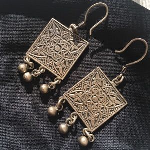 Vintage 800 Silver Fineness Earrings from Egypt